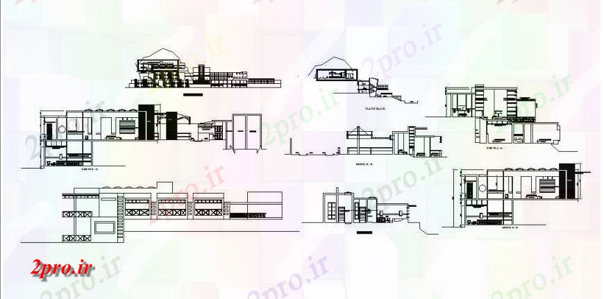 دانلود نقشه هتل - رستوران - اقامتگاه چهار ستاره هتل تجملات ساخت تمام نما طرفه و بخش 13 در 26 متر (کد119962)
