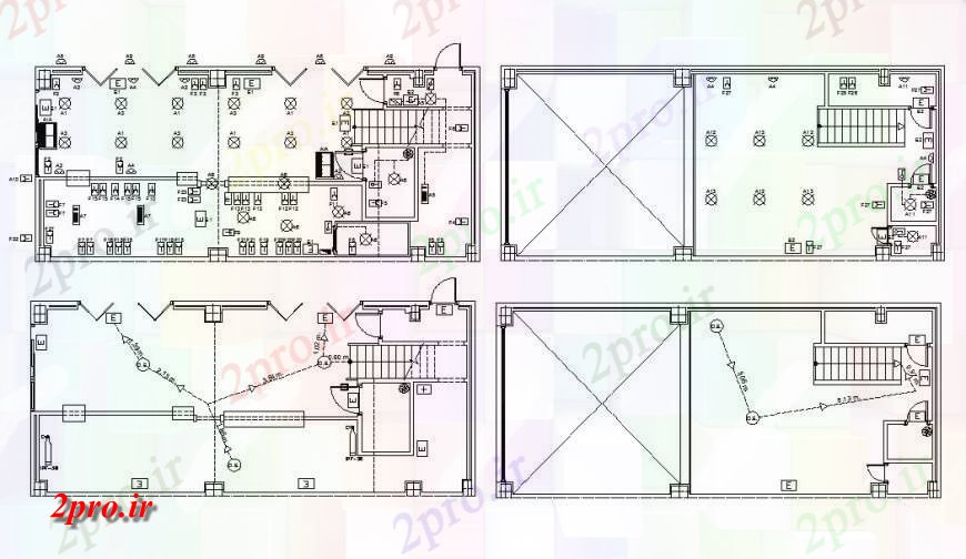 دانلود نقشه اتوماسیون و نقشه های برق برق جزئیات طراحی نصب و راه اندازی پیتزا فروشی رستوران 5 در 13 متر (کد120013)