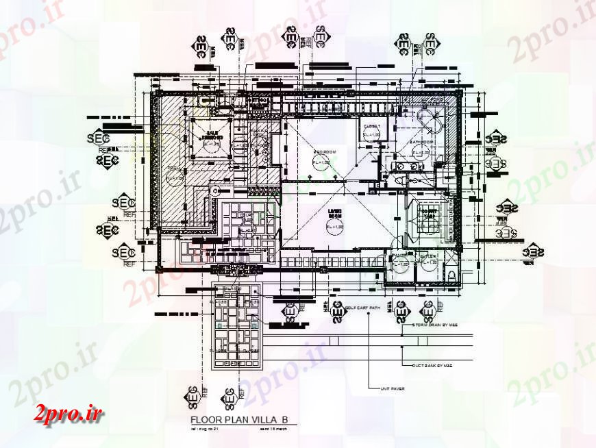 دانلود نقشه مسکونی ، ویلایی ، آپارتمان تجملات ویلا زمین طرحی طبقه توزیع طراحی جزئیات 13 در 20 متر (کد120027)
