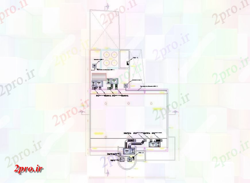 دانلود نقشه جزئیات لوله کشی خطوط لوله و جزئیات ساختار لوله کشی و امکانات آشپزخانه  (کد120042)
