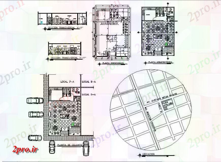 دانلود نقشه هایپر مارکت - مرکز خرید - فروشگاه بخش ساختمان تجاری، طرحی طبقه، نقشه محل و خودکار جزئیات طراحی 10 در 15 متر (کد120125)