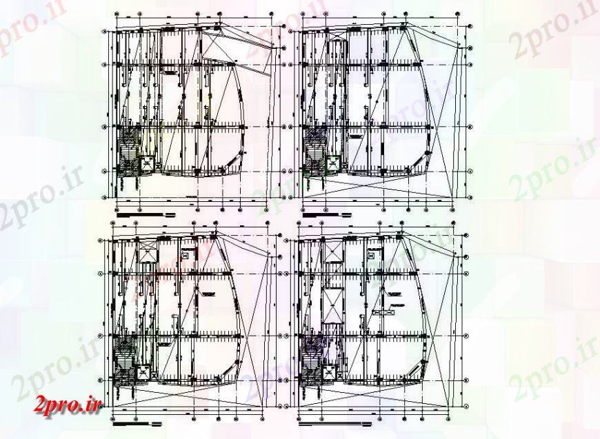 دانلود نقشه طراحی جزئیات ساختار قابسازی جزئیات ساختار طرحی تمام طبقات از چند سطح ساخت و ساز (کد120132)