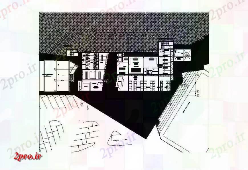 دانلود نقشه هتل - رستوران - اقامتگاه اولین جزئیات طرحی طبقه طرحی توزیع هتل سونا ساخت 43 در 92 متر (کد120153)