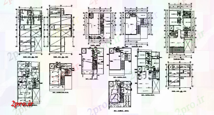 دانلود نقشه طراحی داخلی آپارتمان جزئیات طرحی کار و نصب و راه اندازی برق 9 در 16 متر (کد120188)