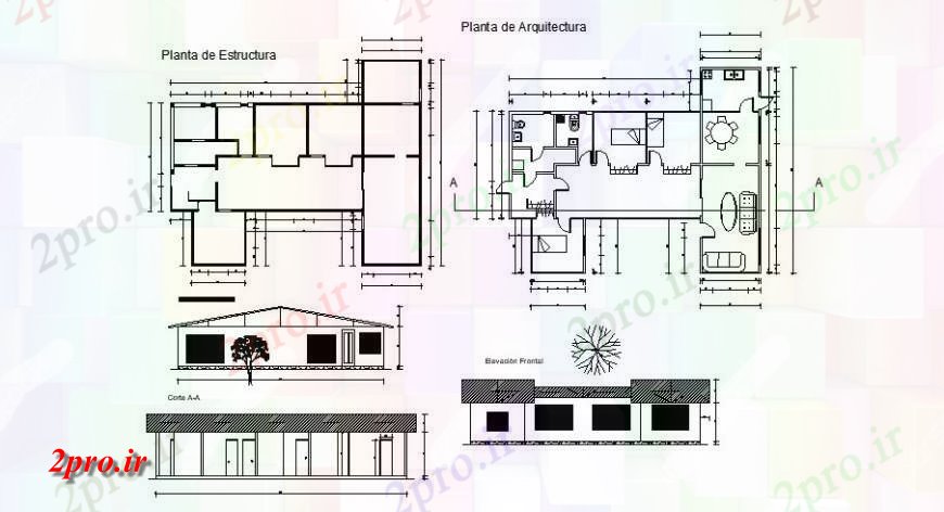 دانلود نقشه مسکونی  ، ویلایی ، آپارتمان  نیمه مبله جزئیات طرحی خانه  (کد120196)