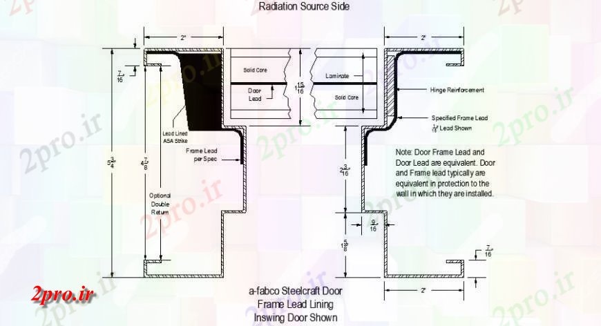 دانلود نقشه جزئیات طراحی در و پنجره  درب و چهارچوب Steelcraft    (کد120226)