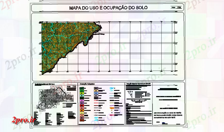 دانلود نقشه برنامه ریزی شهری نقشه از فاده و اشغال جزئیات خاک (کد120239)