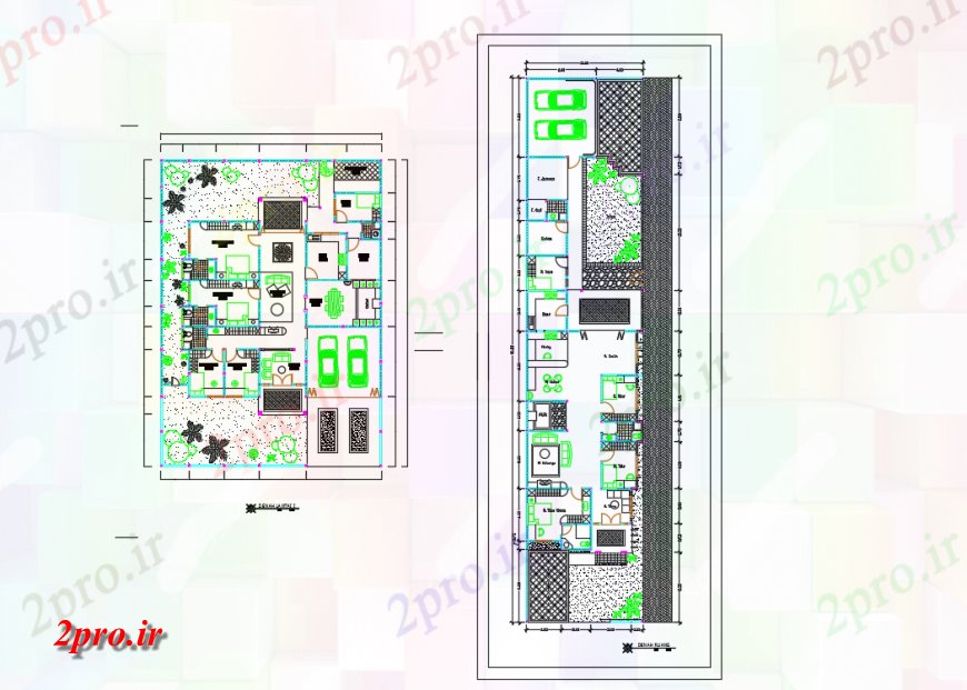 دانلود نقشه مسکونی ، ویلایی ، آپارتمان خانه مدرن طبقه دراز کردن نشیمن طراحی 18 در 26 متر (کد120346)