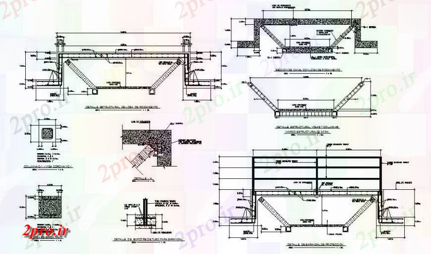 دانلود نقشه جزئیات ساخت پل ساختار پل جزئیات    (کد120462)