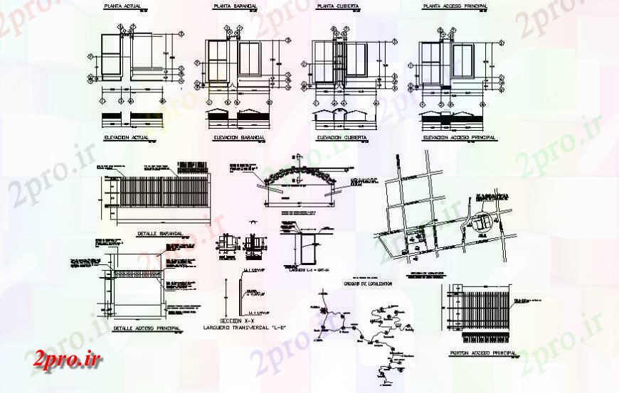دانلود نقشه جزئیات ساخت و ساز سایه و ساختار های مختلف    (کد120470)