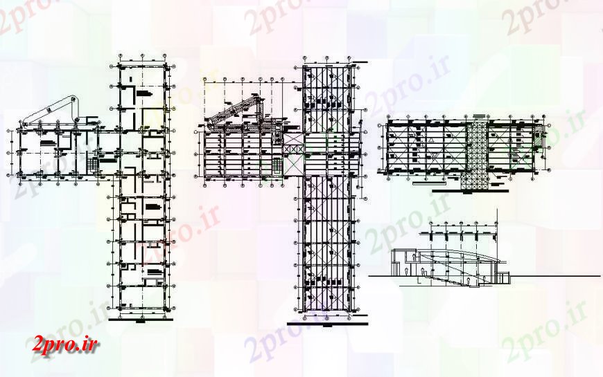 دانلود نقشه طراحی جزئیات ساختار طرحی بنیاد، بخش ساخت و ساز و ساختار جزئیات از بیمارستان ساخت (کد120569)