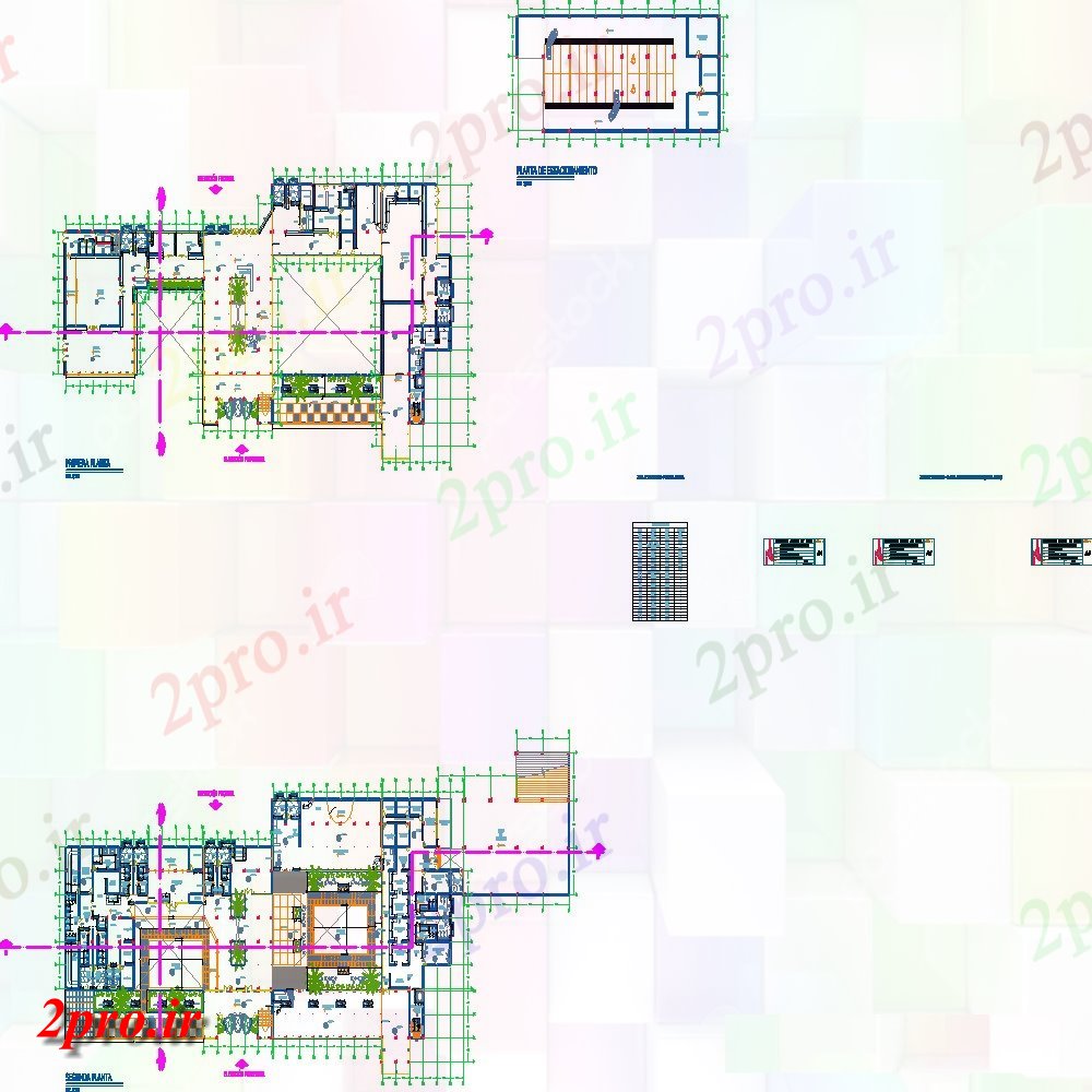 دانلود نقشه هتل - رستوران - اقامتگاه  توزیع کف جزئیات طرحی اول و دوم از تجملات هتل ساخت (کد120598)