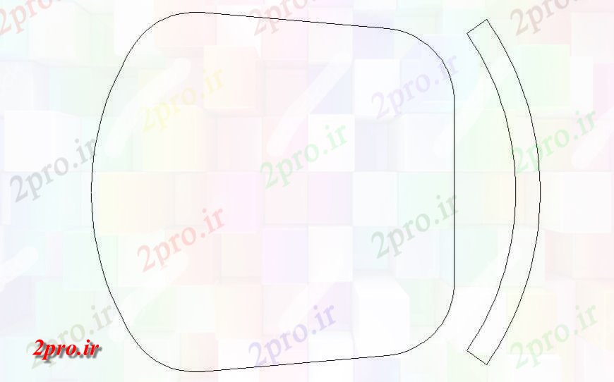 دانلود نقشه میز و صندلی واحد صندلی جزئیات    (کد120779)