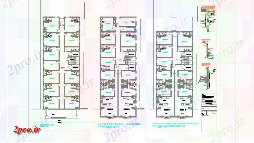 دانلود نقشه هتل - رستوران - اقامتگاه طبقه هتل نصب و راه اندازی لوله کشی با طرحی های 11 در 29 متر (کد120795)