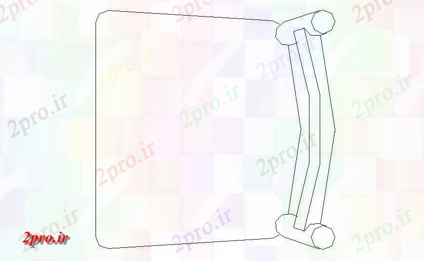 دانلود نقشه میز و صندلی مبلمان نما بلوک جزئیات از صندلی  (کد120803)