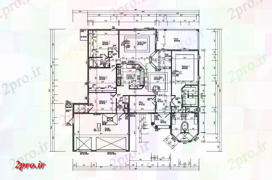 دانلود نقشه مسکونی ، ویلایی ، آپارتمان جزئیات ساختار طرحی فریم کف از تک خانواده خانه خانه 19 در 20 متر (کد120830)
