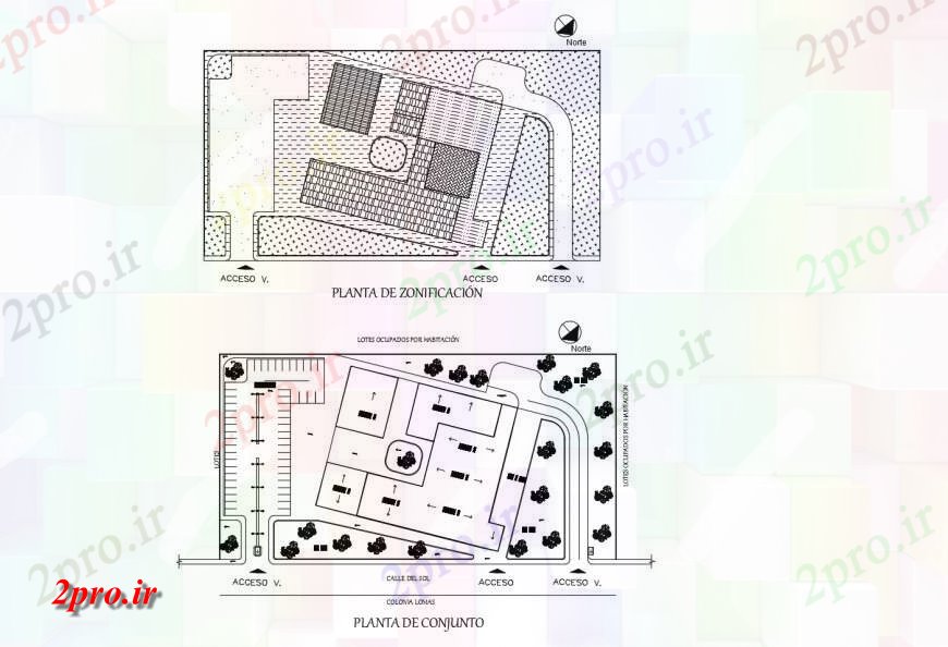 دانلود نقشه باغ دانشگاه ، آموزشکده باغ محوطه سازی ساختار طراحی جزئیات 34 در 40 متر (کد120844)