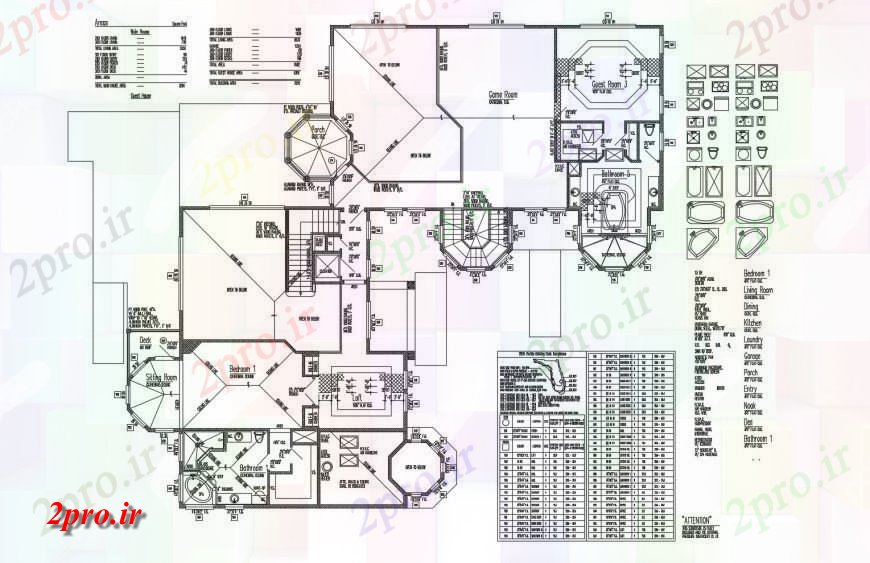 دانلود نقشه مسکونی ، ویلایی ، آپارتمان جزئیات ساختار طرحی فریم طبقه دوم خانه مسکونی 23 در 23 متر (کد120870)