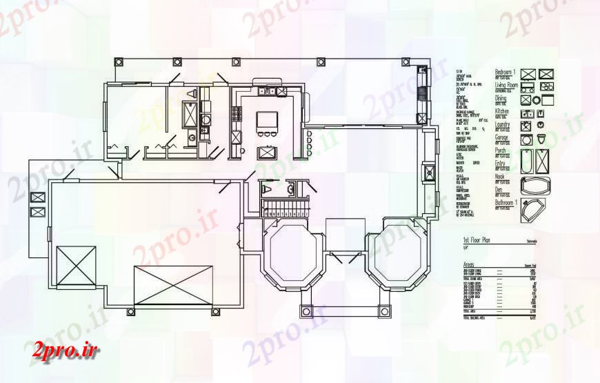 دانلود نقشه مسکونی ، ویلایی ، آپارتمان جزئیات زمین ساختار طرحی فریم کف خانه ساخت 15 در 23 متر (کد120874)