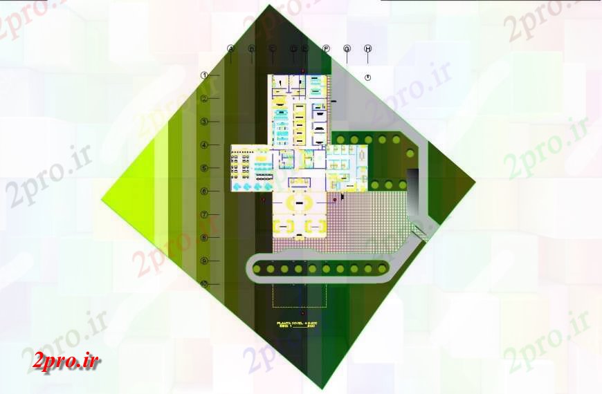 دانلود نقشه هتل - رستوران - اقامتگاه هتل ساختمان طرحی معماری طرحی 7 در 22 متر (کد120882)