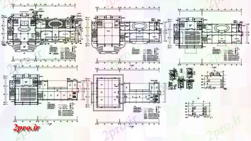 دانلود نقشه تئاتر چند منظوره - سینما - سالن کنفرانس - سالن همایشMetbang طرحی طبقه تئاتر متعدد و خودکار 21 در 50 متر (کد120918)