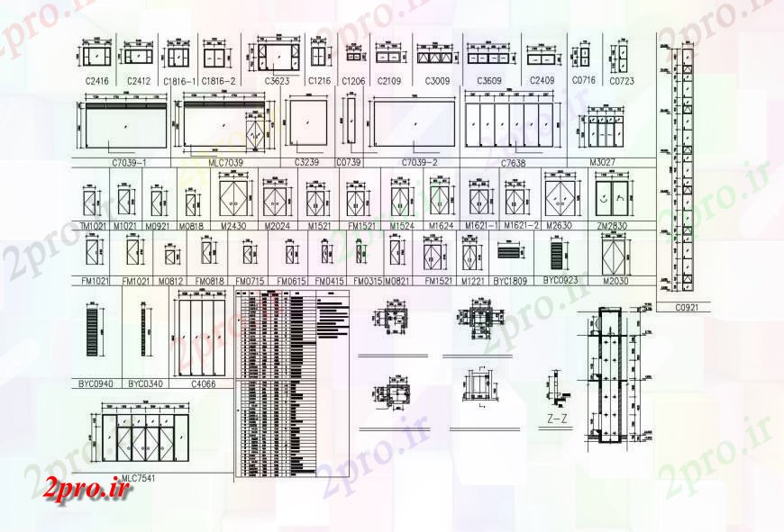 دانلود نقشه جزئیات ستون ستون ساختار برنامه و ساخت و ساز ستون جزئیات هتل ساخت (کد120923)
