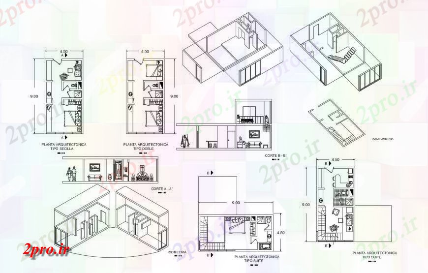 دانلود نقشه حمام مستر نما اتاق خواب خانه، بخش، برنامه ریزی با مبلمان و داخلی  (کد120989)