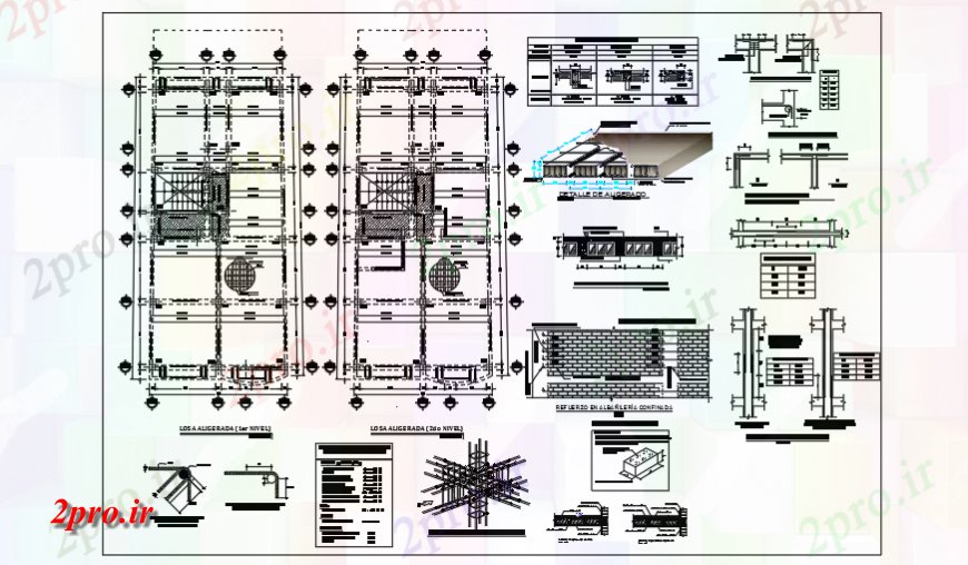 دانلود نقشه جزئیات ساخت و ساز موج نو جزئیات طراحی پروژه مسکن unifamiliary طراحی 6 در 16 متر (کد121055)