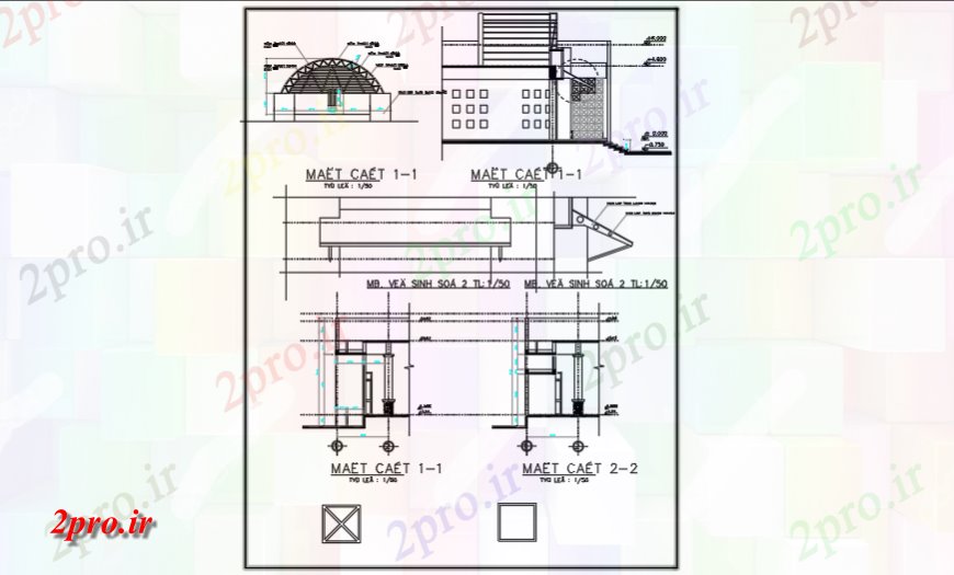 دانلود نقشه جزئیات ساخت و ساز طراحی اصلی ایوان از مرکز جامعه طراحی (کد121076)