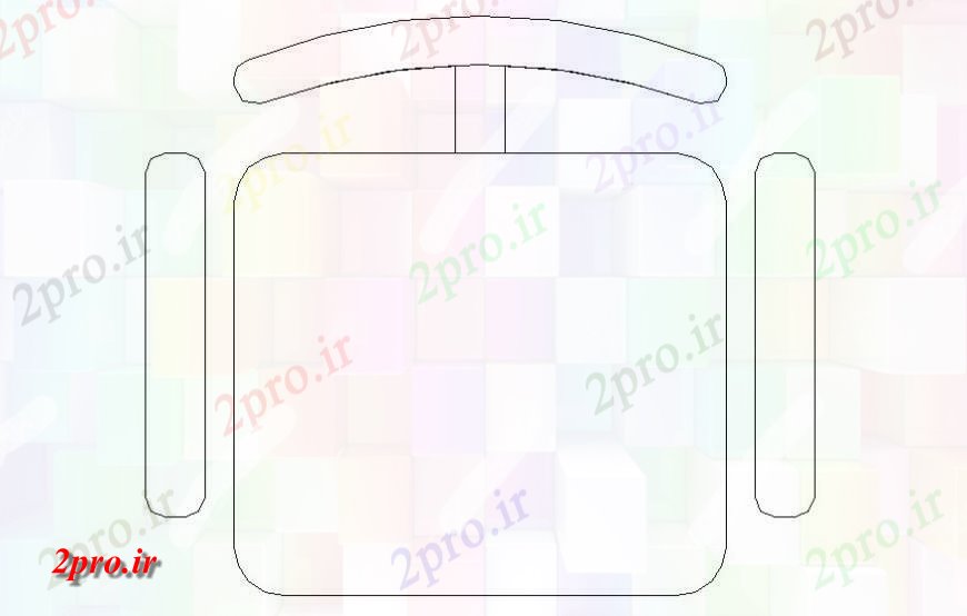 دانلود نقشه میز و صندلی بلوک های مبلمان از دیدگاه واحد صندلی دو بعدی   (کد121106)