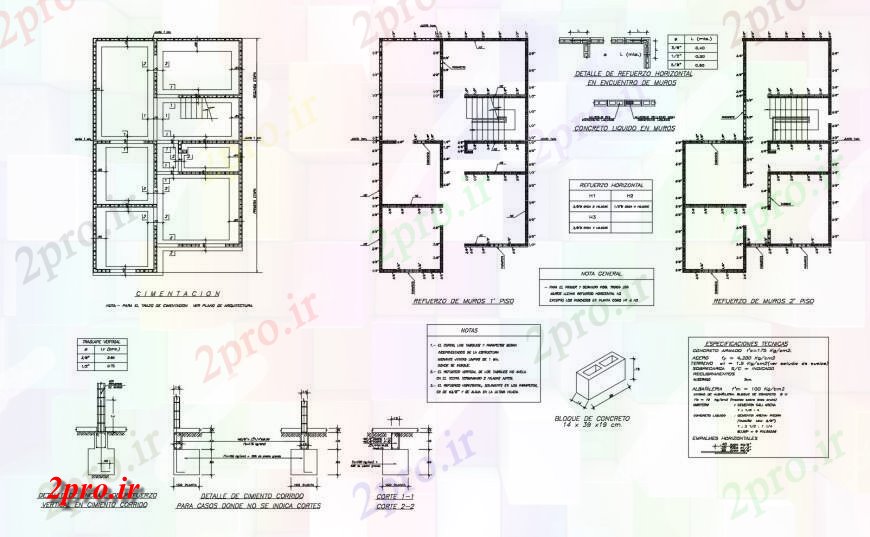 دانلود نقشه طراحی جزئیات ساختار طرحی بنیاد، ساختار دیوار و ساخت و ساز طراحی جزئیات  (کد121260)