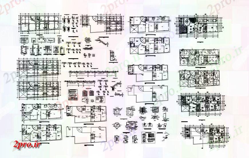 دانلود نقشه مسکونی ، ویلایی ، آپارتمان مسکونی خانه دو طبقه ساخت جزئیات معماری پروژه 11 در 25 متر (کد121284)