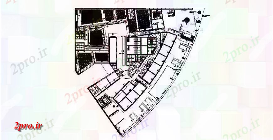 دانلود نقشه طراحی جزئیات ساختار سقف ساختار چوبی ساختمان اداری 39 در 46 متر (کد121353)