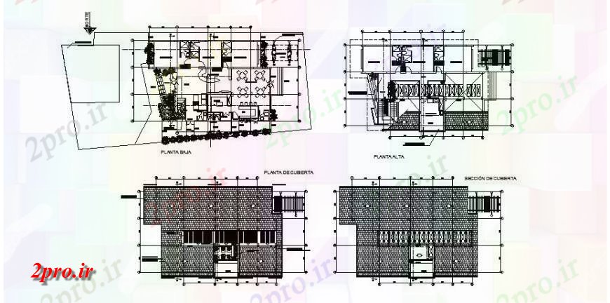 دانلود نقشه هتل - رستوران - اقامتگاه طرحی پوشش رستوران و کف طرحی های 13 در 18 متر (کد121395)