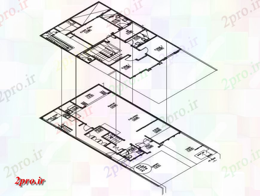 دانلود نقشه مسکونی  ، ویلایی ، آپارتمان  ساختار طرحی مسکن دو بعدی   (کد121444)