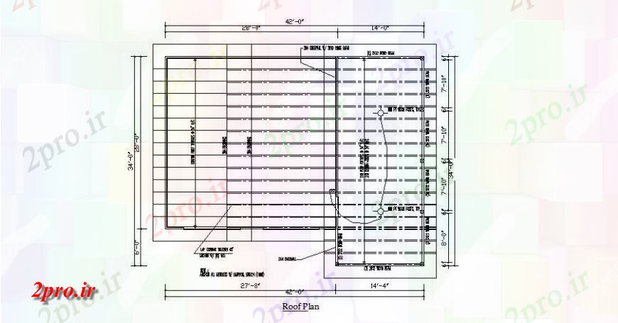 دانلود نقشه طراحی جزئیات ساختار سازنده سقف طرحی  ساختار طراحی جزئیات (کد121518)