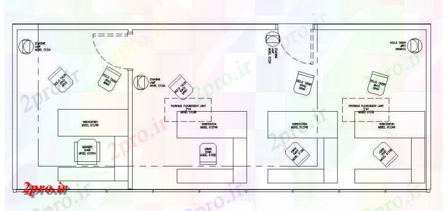 دانلود نقشه ساختمان اداری - تجاری - صنعتی کوچک ساختمان اداری طبقه طرحی 17 در 43 متر (کد121566)