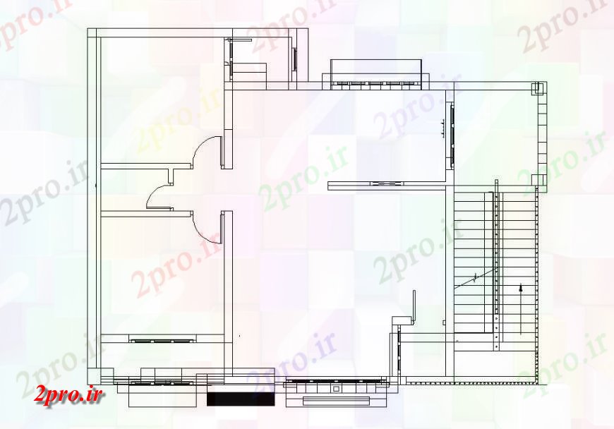 دانلود نقشه مسکونی ، ویلایی ، آپارتمان طبقه اول فریم جزئیات طرحی های تک خانواده خانه 9 در 12 متر (کد121572)