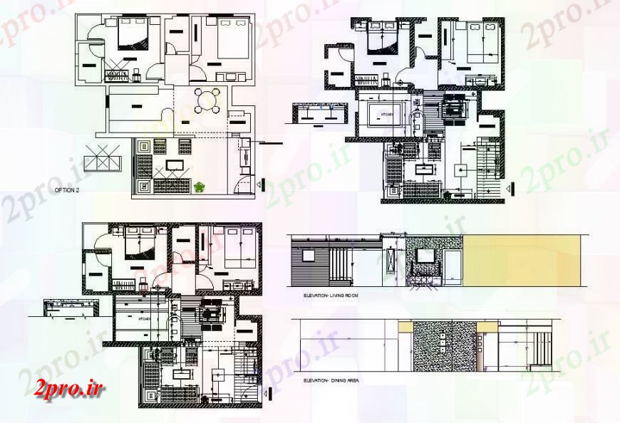 دانلود نقشه مسکونی ، ویلایی ، آپارتمان طرحی طبقه خانه یک خانواده با مبلمان و اتاق نشیمن + ناهارخوری نما منطقه جزئیات 35 در 36 متر (کد121605)