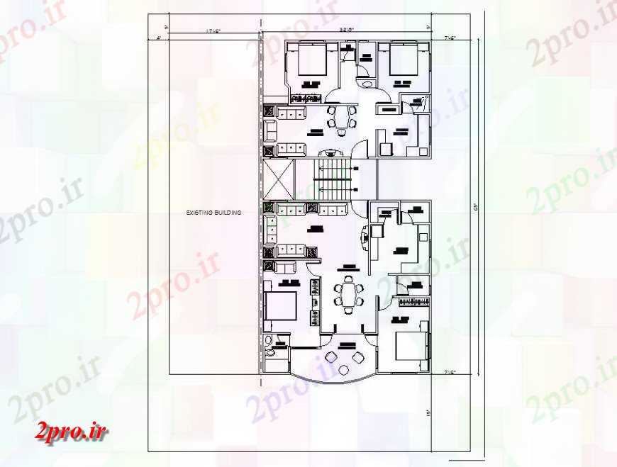 دانلود نقشه مسکونی ، ویلایی ، آپارتمان موجود مسکونی خانه ساختمان طرحی طبقه طراحی جزئیات 10 در 19 متر (کد121613)