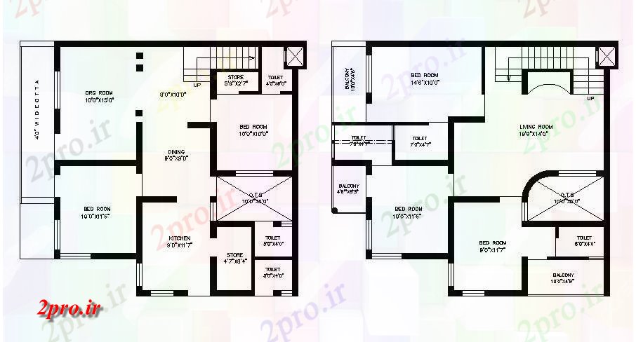 دانلود نقشه مسکونی ، ویلایی ، آپارتمان خانه های تک خانواده طرحی کلی طرح 10 در 11 متر (کد121659)