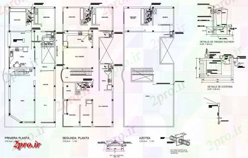 دانلود نقشه مسکونی ، ویلایی ، آپارتمان طرحی کار از خانه مسکونی دو بعدی 8 در 20 متر (کد121669)