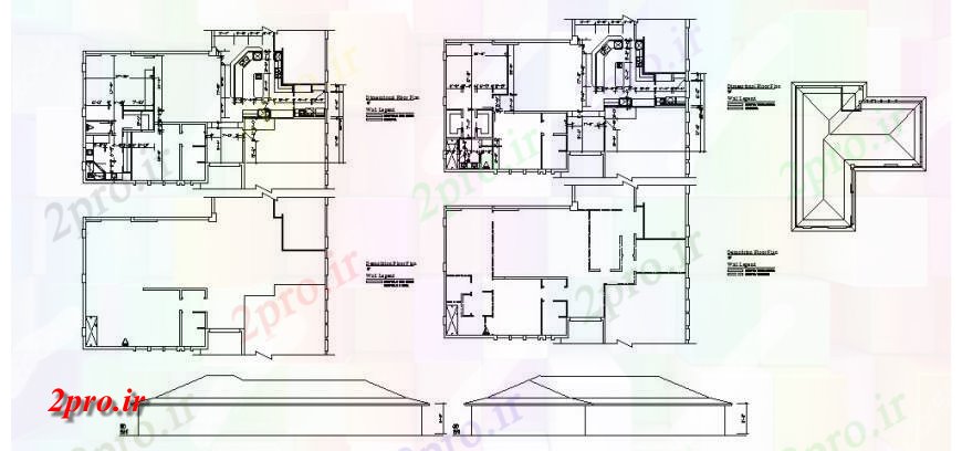 دانلود نقشه مسکونی  ، ویلایی ، آپارتمان  جزئیات طرحی طبقه فریم دوم با افسانه دیوار  خانه طراحی جزئیات  (کد121823)