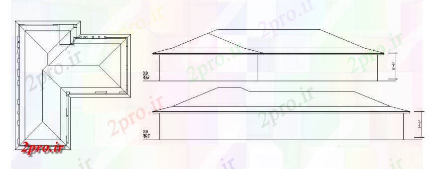 دانلود نقشه طراحی جزئیات ساختار نما سقف قدیمی و طرحی های (کد121825)