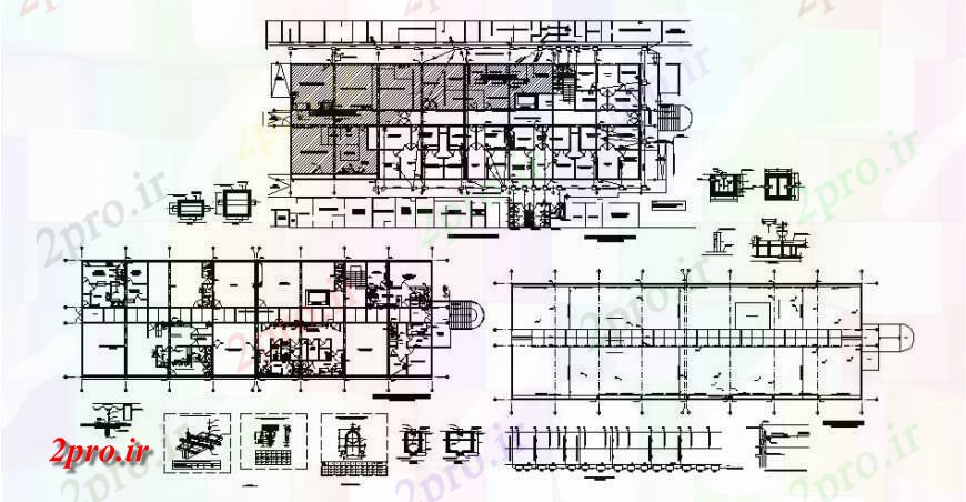 دانلود نقشه بیمارستان - درمانگاه - کلینیک بیمارستان طرحی توزیع ساخت، نصب سرویس بهداشتی، ساختار و خودکار جزئیات 16 در 49 متر (کد121826)