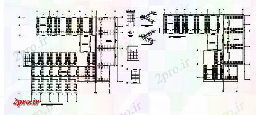 دانلود نقشه طراحی جزئیات ساختار بنیاد طرح، راه پله و ساختار جزئیات مرکز پزشکی (کد121848)