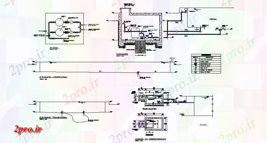 دانلود نقشه بلوک های مکانیکی چهارم از دستگاه پمپاژ آب  (کد121859)