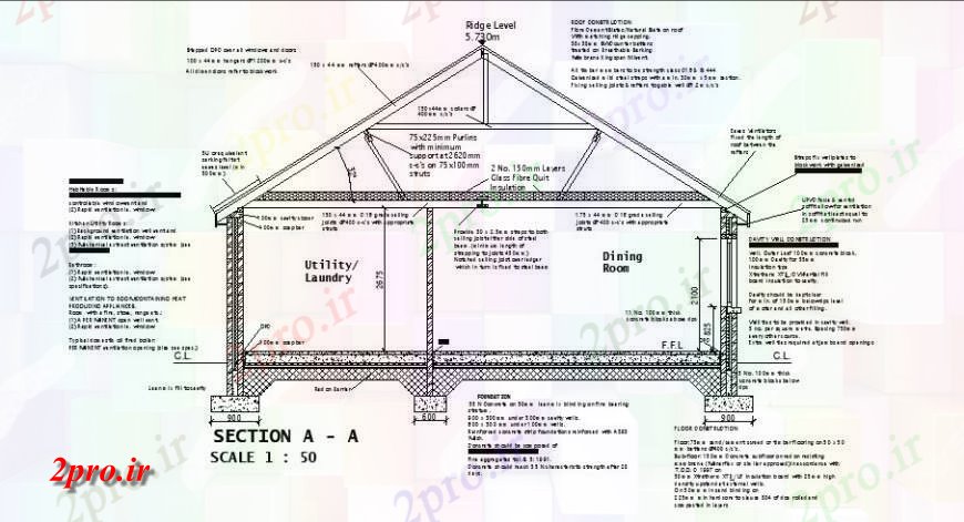 دانلود نقشه مسکونی ، ویلایی ، آپارتمان جبهه جزئیات بخش سازنده از خانواده کوچک خانه 8 در 11 متر (کد121871)