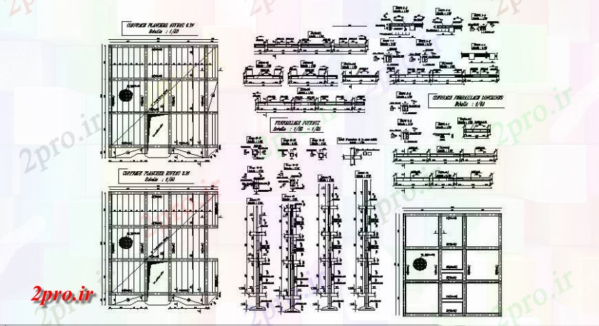 دانلود نقشه طراحی جزئیات ساختار سطح کف کار فرم با ساختار برنامه پرتو  ویلا طراحی جزئیات  (کد121918)