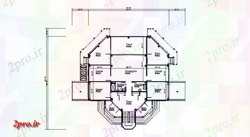 دانلود نقشه ساختمان اداری - تجاری - صنعتی ساختمان تجاری جزئیات 70 در 84 متر (کد121962)